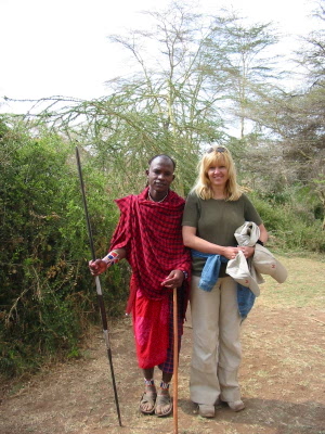 Karin mit Masai